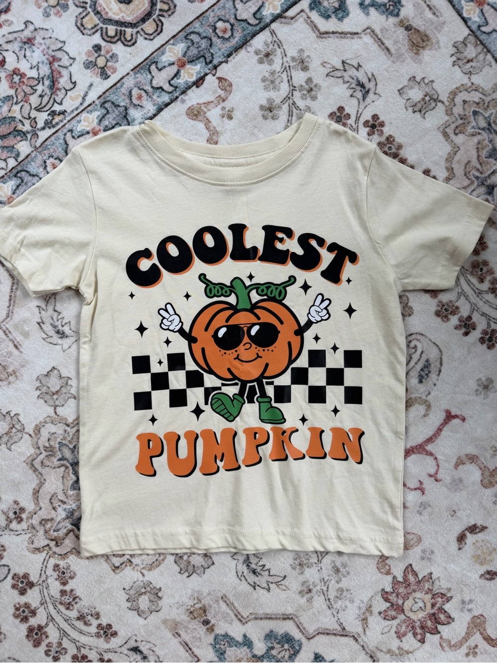 Rabbit Skins Cream 'Coolest Pumpkin' Graphic Tee- 4T (New) - Picture 1 of 1